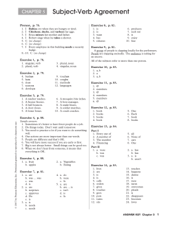 Subject-Verb Agreement