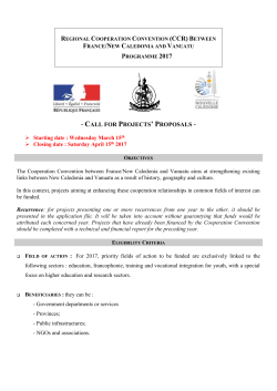 convention de cooperation entre le vanuatu et la nouvelle