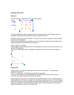 Running off the ball