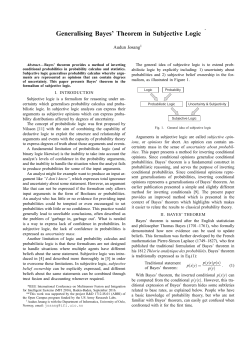 Generalising Bayes` Theorem in Subjective Logic