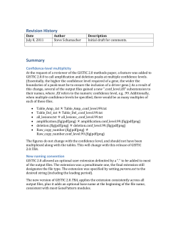 GISTIC 2.0 allowed an optional user extension delimited by a