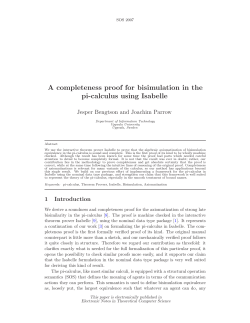 A completeness proof for bisimulation in the pi