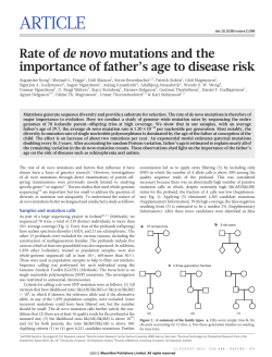 Rate of de novo mutations and the importance of father`s age to
