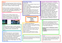 Autumn B European Study Topic Web
