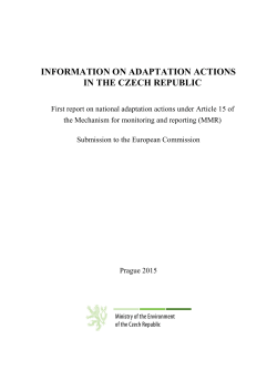 information on adaptation actions in the czech republic