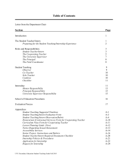 Table of Contents - Utah Valley University