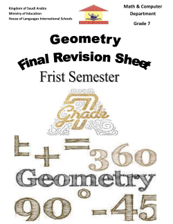 Grade : 7 G7 Geometry Chapter3