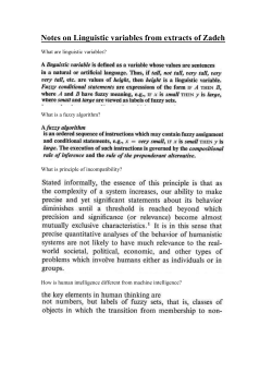Notes on Linguistic variables from extracts of