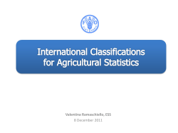 FAO proposal for HS 2017 - Food and Agriculture Organization of