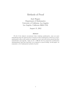 Methods of Proof