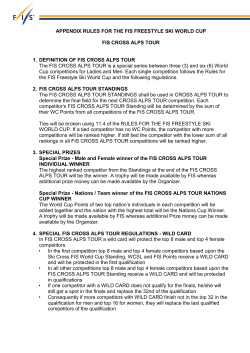 FIS Cross Alps Tour Rules - FIS-Ski