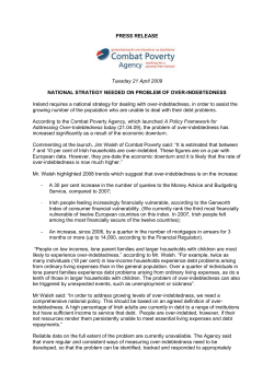 Press Release: National Strategy Needed on Over