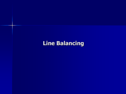 Line Balancing - Winona State University