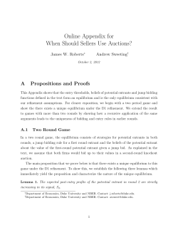 Online Appendix for When Should Sellers Use Auctions?