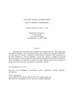 Ten Little Treasures of Game Theory and Ten Intuitive