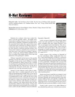 Robert Frizzell on The Devil Knows How To Ride: The True - H-Net