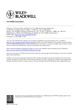 Patterns of firm entry and exit in US manufacturing industries