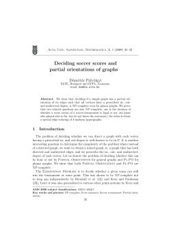 Deciding soccer scores and partial orientations of graphs