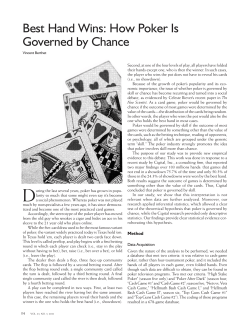 Best Hand Wins: How Poker is Governed by Chance by Vincent