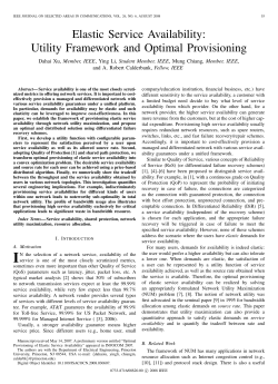 Elastic Service Availability: Utility Framework
