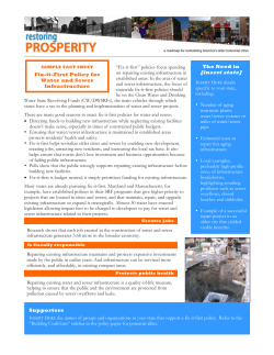 Fix-it-First Fact Sheet