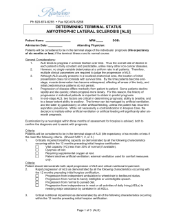 DETERMINING TERMINAL STATUS AMYOTROPHIC LATERAL