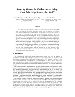Security Games in Online Advertising: Can Ads Help