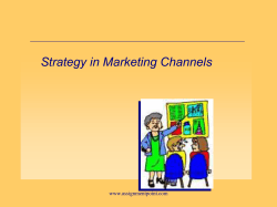 Strategy in Marketing Channels