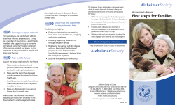 First steps for families - Alzheimer Society of Canada