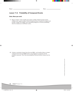 Lesson 11.2 Probability of Compound Events