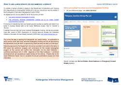 add a service - Department of Education