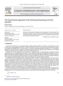 The Exp-function approach to the Schwarzian Korteweg&ndash;de