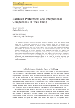 Extended Preferences and Interpersonal Well