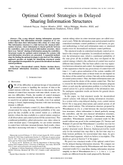 Optimal Control Strategies in Delayed Sharing Information Structures