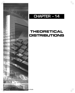 Chapter -14 Theoretical Distributions