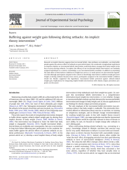 Buffering against weight gain following dieting