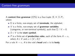 Context-free grammars