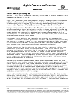 Smart Pricing Strategies - UC Cooperative Extension