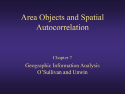 Area Objects and Spatial Autocorrelation