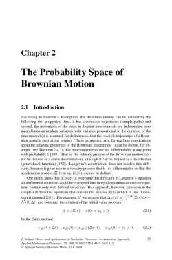 The Probability Space of Brownian Motion