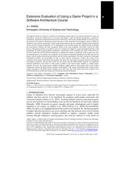 Extensive Evaluation of Using a Game Project in a Software