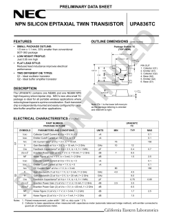 UPA836TC NPN SILICON EPITAXIAL TWIN TRANSISTOR