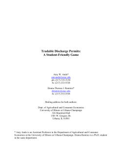 Tradable Discharge Permits: A Student-Friendly Game