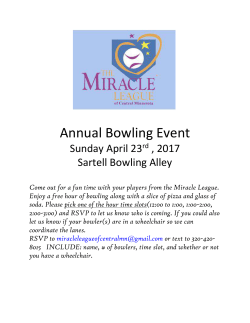 2017 Annual Bowling Event Flier