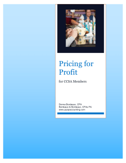 CCSA Pricing Guide