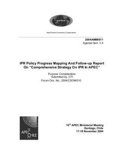 IPR Policy Progress Mapping And Follow