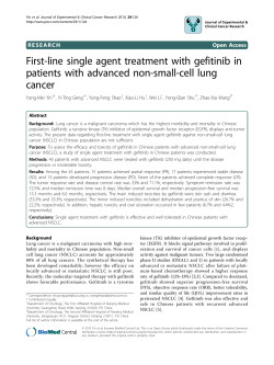 First-line single agent treatment with gefitinib in patients with