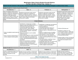 Student Growth Rubric (with Critical Attributes)