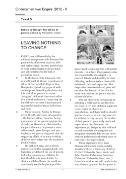 leaving nothing to chance