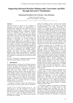 Supporting Informed Decision-Making under Uncertainty and Risk